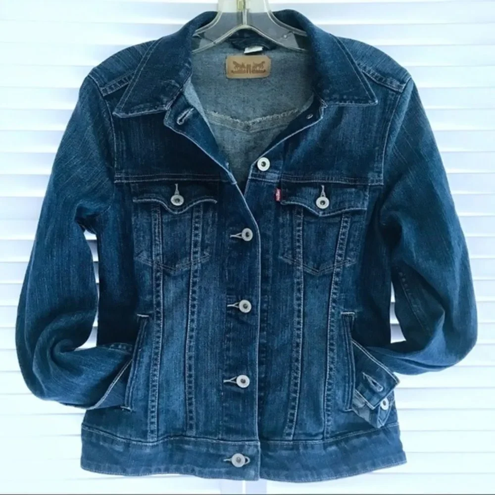 Vintage Levis Denim Jacket Women's Small Blue Ombre - Picture 8 of 13